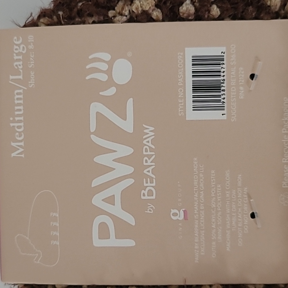 Pawz by Bearpaw Sherpa Lounge Bootie Socks NWT - Picture 3 of 16